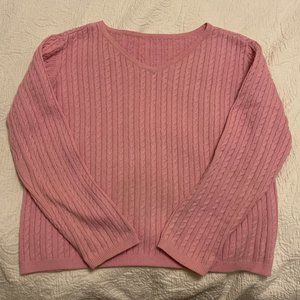 Pink Cable Sweater